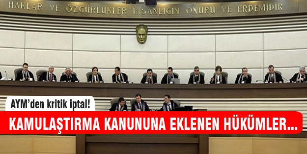 AYM o hükmü iptal etti