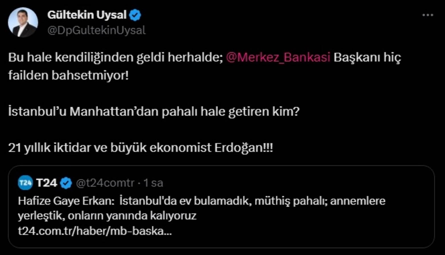 Merkez Bankası Başkanı Erkan'ın Ev Sorunu Sosyal Medyada Tepki Topladı