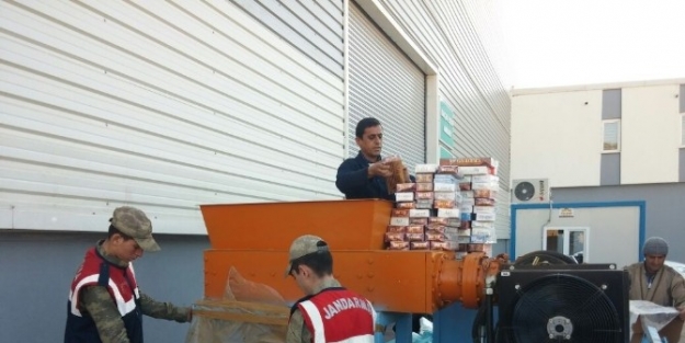 63 Bin Paket Kaçak Sigara İmha Edildi