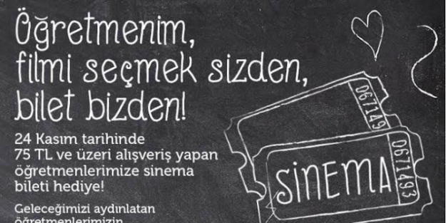 Öğretmenler’e Sinema Bileti Hediye