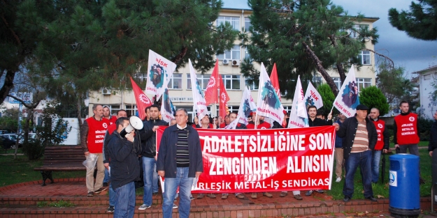 Prysmian işçileri vergi adaleti istiyor