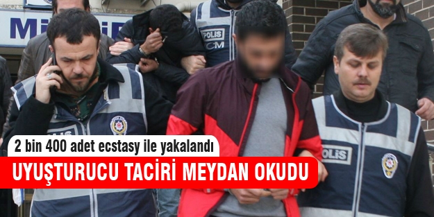 2 bin 400 adet Ecstasy hap ile yakalandılar