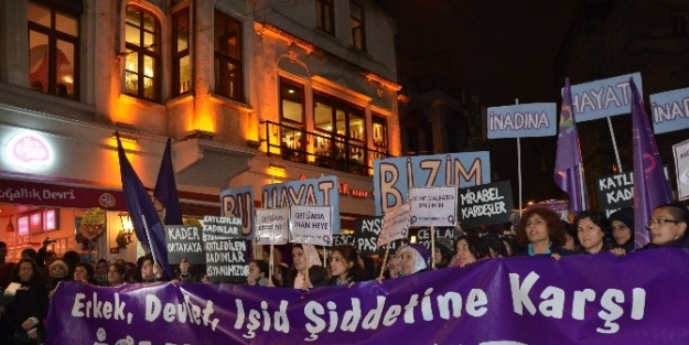 Beyoğlu’nda Kadına Yönelik Şiddet Protestosu