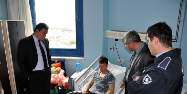 İra’dan Zabıta Memuruna Geçmiş Olsun Ziyareti