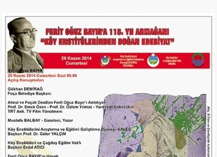 "köy Enstitülerinden Doğan Edebiyat" Foça’da Tartışılacak