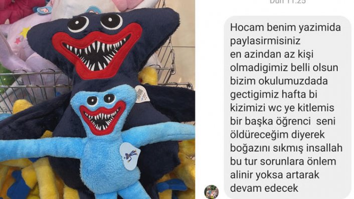 Okullarda peluş oyun karakteri Huggy Wuggy dehşeti!