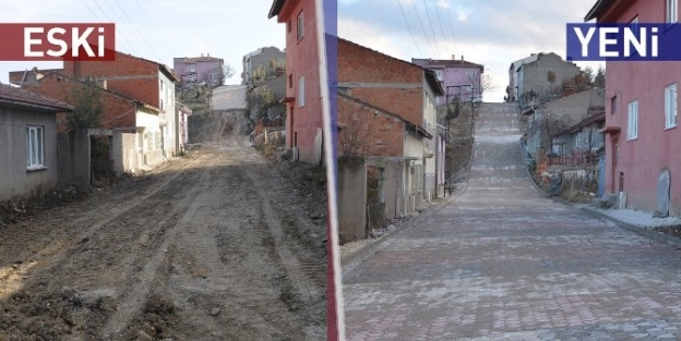 Sokaklar Kilit Parke Taşı İle Güzelleşiyor