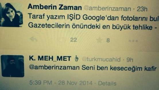 Amber'in Zaman'a Twitter'dan ölüm tehdidi!