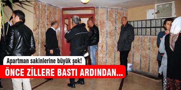 Apartman sakinlerine büyük şok!