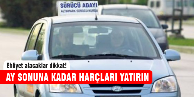 Ehliyet harçlarına yeni yılda rekor zam!