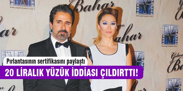 Emrah'ın eşi pırlanta yüzüğünün sertifikasını paylaştı