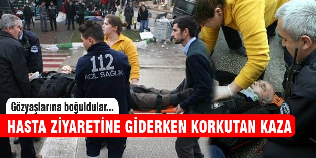 Bursa'da karşıdan karşıya geçmek isterken...