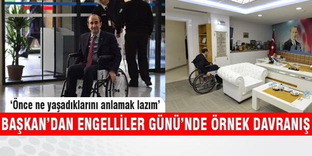 Başkan'dan örnek davranış!