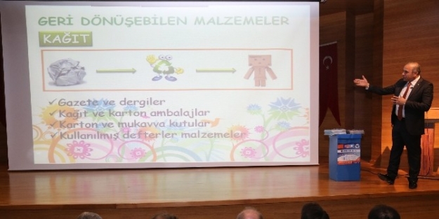 Başkandan Öğrencilere Geri Dönüşüm Semineri