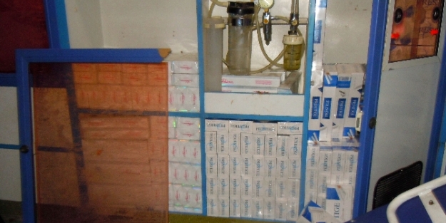 Ambulansta kaçak sigara