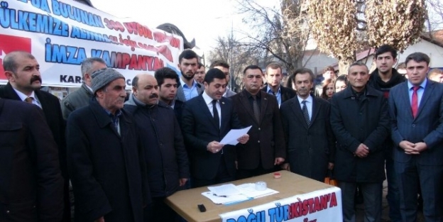 Kars Ülkü Ocakları 300 Uygur Türk’ünün Türkiye’ye Alınması İçin Ve İmza Kampanyası Başlattı