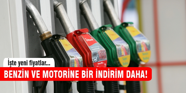 Benzin ve motorine yine indirim!