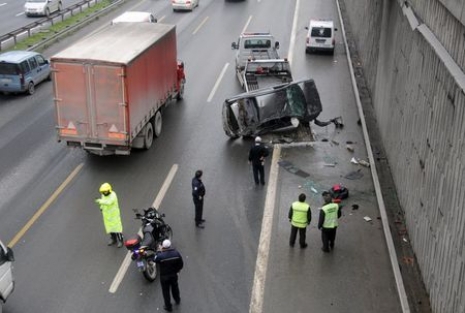 Sarıyer'de korkutan kaza