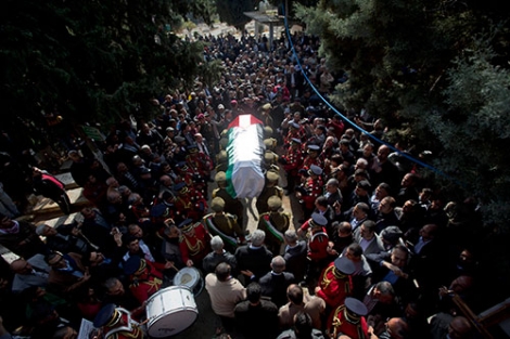 Filistinli bakan toprağa verildi