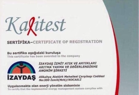 İzaydaş, Enerji Yönetim Sistemini Belgelendirdi