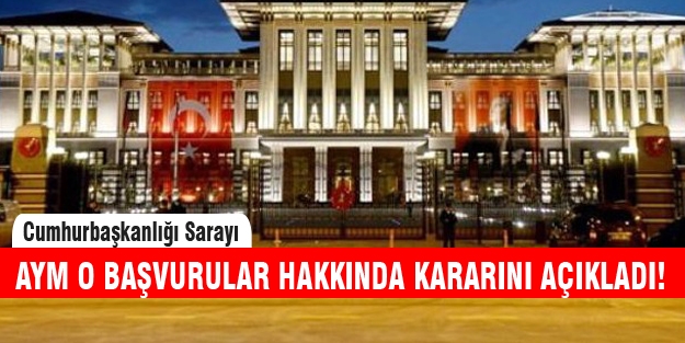 AYM saray kararını verdi!