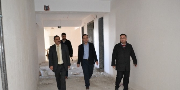 Başkan Palabıyık Anadolu Turizm Otelcilik Lisesi İnşaatini İnceledi