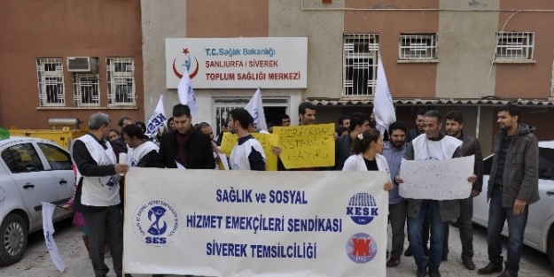 Siverek’te Sağlık Çalişanlari  İş Bıraktı