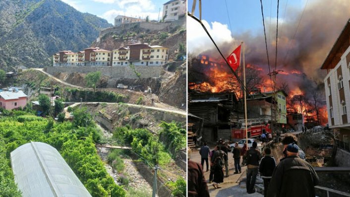 Artvin'de yangın felaketinin yaşandığı köy, yeniden inşa edildi