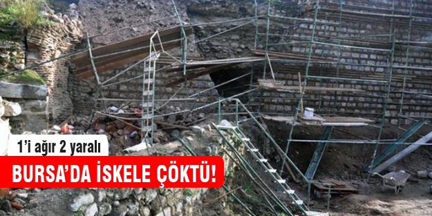 Bursa'da iskele çöktü! 2 işçi ağır yaralı