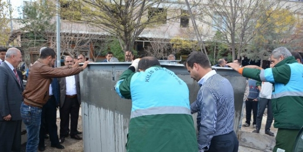 Kilis Belediyesi Yeraltı Çöp Konteyneri Uygulamasına Başladı