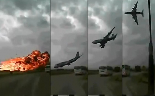 Uçak yere çakıldı!