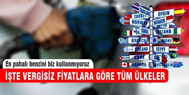 Dünyada vergisiz benzin fiyatları