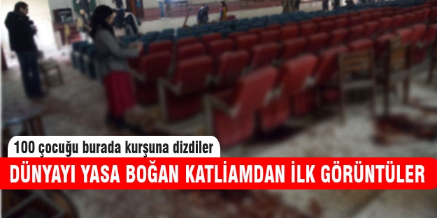 Taliban'ın katliam yaptığı okuldan ilk görüntüler