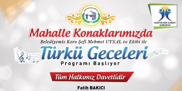 “türkü Geceleri” Mahalle Konaklarında Başlıyor