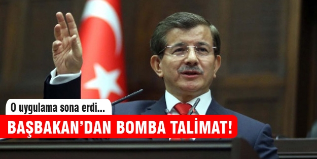 Başbakan'dan bomba talimat