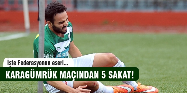 TFF'nin bilançosu! 5 sakat...