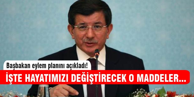 Başbakan "Eylem planı"nı açıkladı