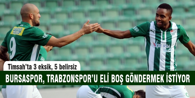 Bursaspor zorlu maçta Trabzonspor'u ağırlayacak