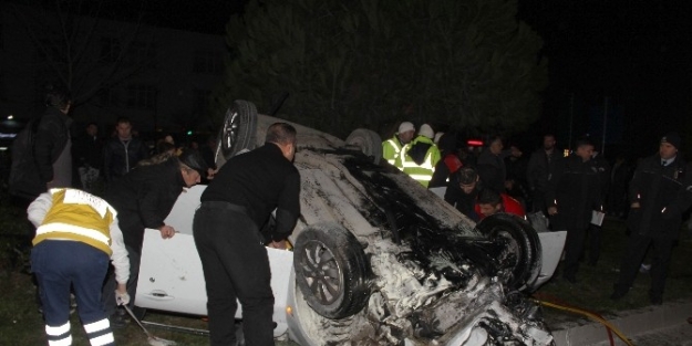 Samsun’da Otomobil Takla Attı: 4 Yaralı