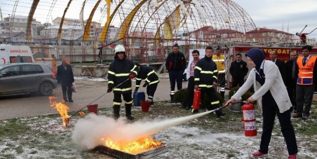 Bozok Üniversitesi Hastanesinde Yangın Tatbikatı
