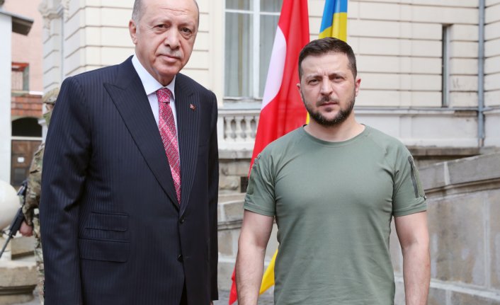 Cumhurbaşkanı Erdoğan, Lviv'de Zelenskiy ile görüştü