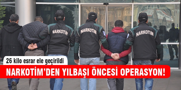 Bursa'da yılbaşı öncesi esrar operasyonu!