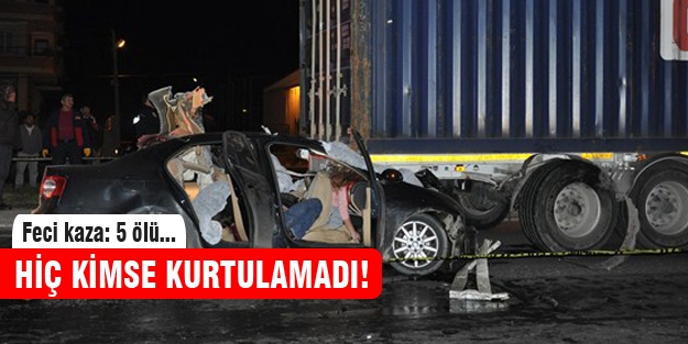Mersin'de feci kaza: 5ölü