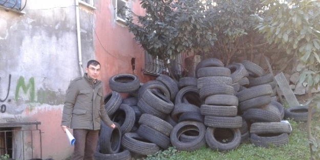 İzmit’te Bir Ayda 30 Ton Atık Lastik Toplandı