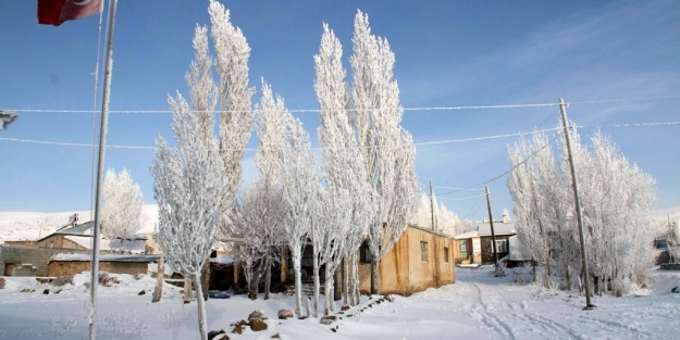 Soğuktan Türk Bayrağı dondu!