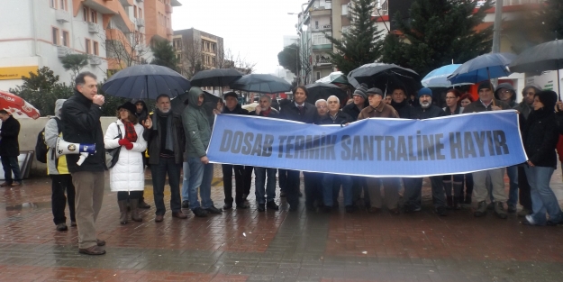 Bursa'da kar altında eylem