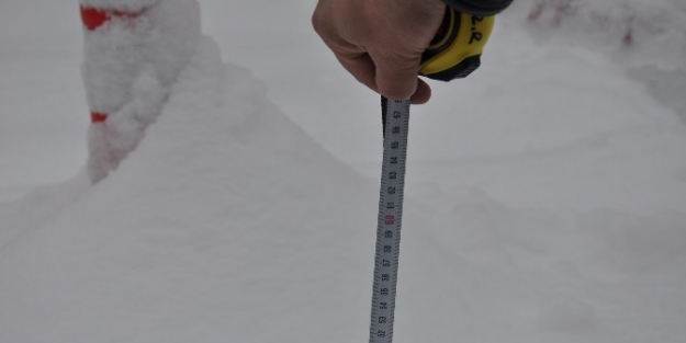 Dursunbey’de Kar Kalınlığı 70 Santime Ulaştı