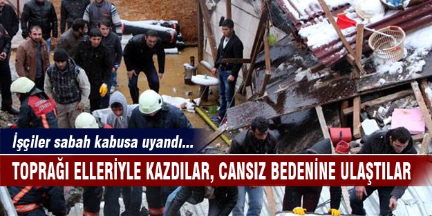 Toprak kaydı, konteyner devrildi!