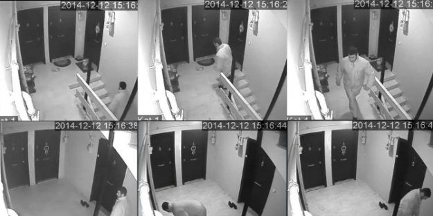 Ayakkabı Hırsızı Kameraya Yakalandı