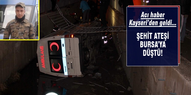 Askeri ambulans kaza yaptı